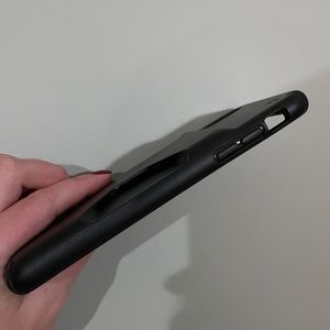 iPhone X Max black speck case with cardholder